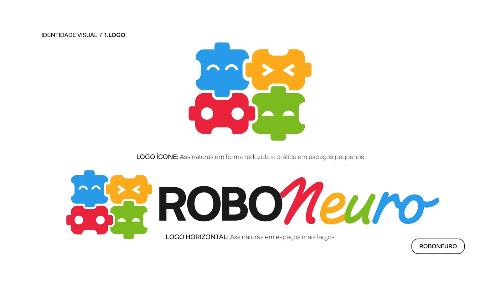 Versões ícone e horizontal do logotipo
