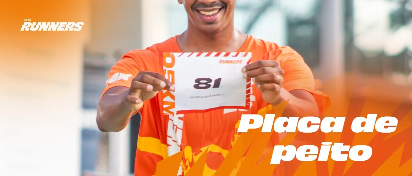 Aplicação da marca em placa de peito com o número 81